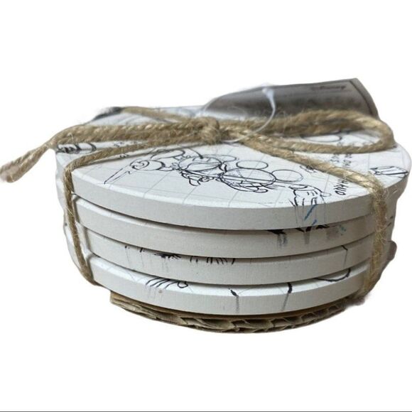 Mickey Mouse and Friends Coaster Set Sketch Minnie Drink Home Furniture Parks - Picture 5 of 7